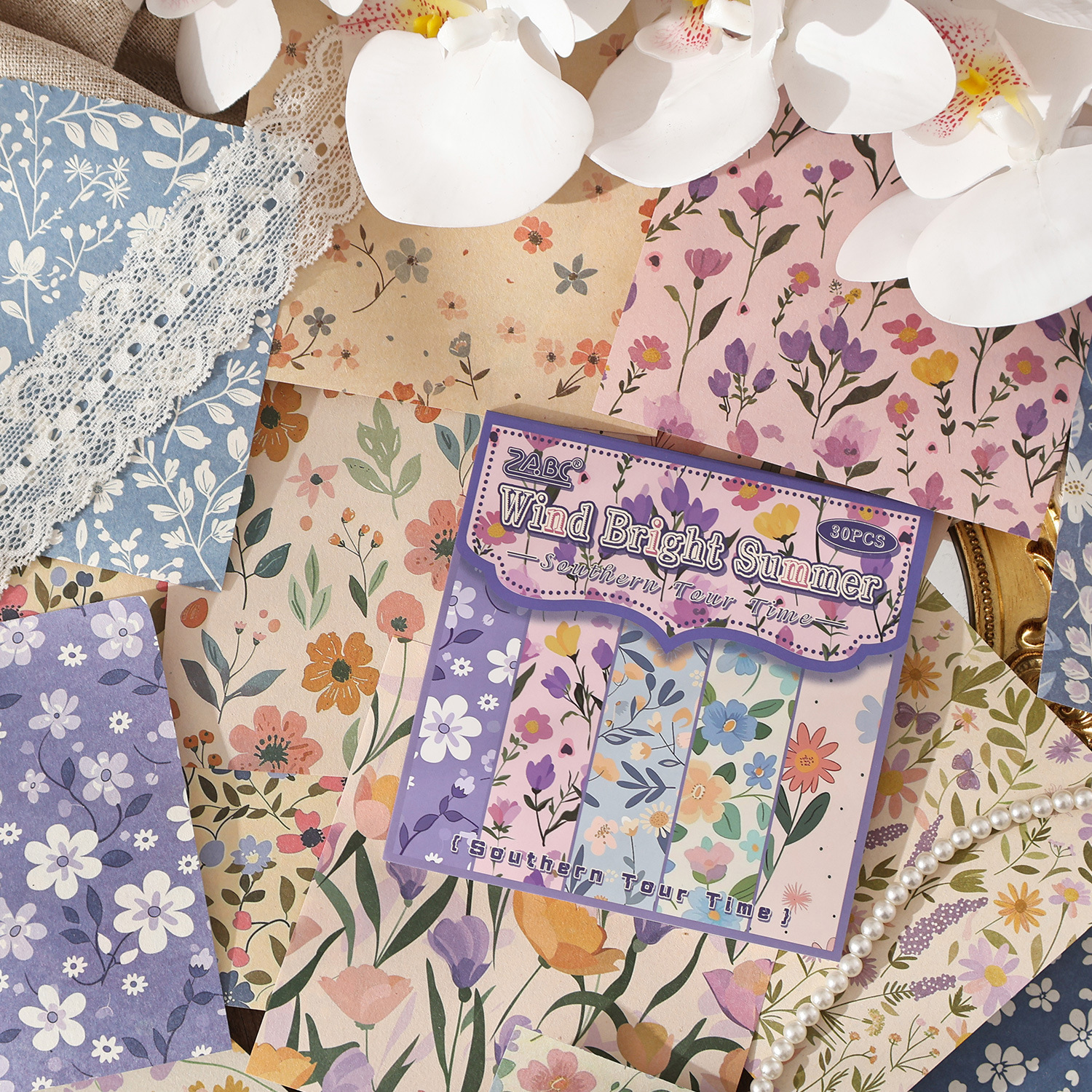 南巡时光便签纸无粘性素材纸