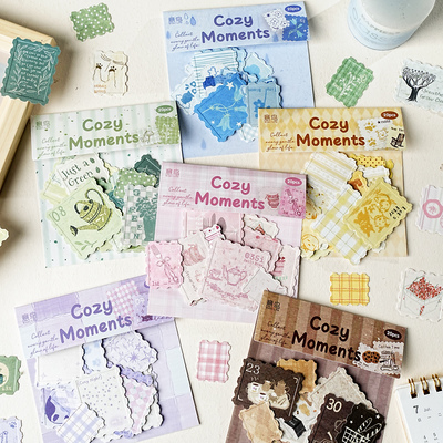 暖意片刻系列白牛皮贴纸包