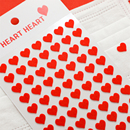 饰贴素材 口罩笔记手账装 韩国BONITO 高品质不织布红桃心爱心贴纸