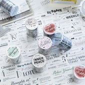 浪漫序曲PET模切胶带复古手账DIY文字贴画高颜值素材拼贴手帐贴纸