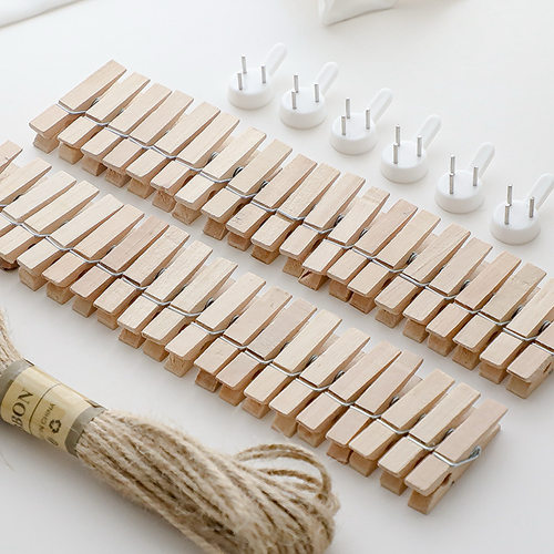 原木色木夹子手工装饰diy照片夹