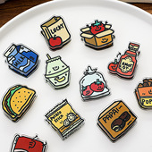 萌趣食光PP小夹子 零食风高颜值文具夹子票夹手帐文件资料试卷夹