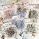 朦胧花草PET白墨贴纸包 ins复古风手帐diy打底素材贴纸手账贴画