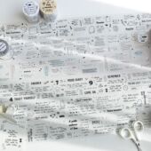 线条手记PET模切手帐胶带 复古手写英文素材diy手账手机壳装 饰贴