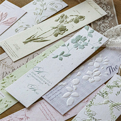 原创林间序曲盒装手账素材纸 ins风高颜值无粘性凸版手帐装饰书签