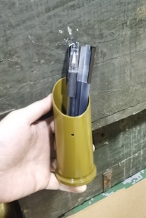 军绿37笔筒军旅纪念退役弹壳工艺品学生夏令营拓展训练团建纪念品