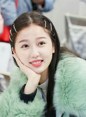 金智妮同款pink水钻少女风发夹