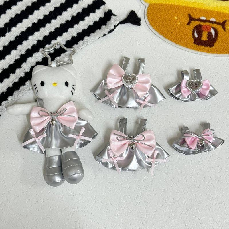 一二三四代拉布布皮质蝴蝶结吊带裙10cm复古银色娃衣长腿kT换装配,玩具/童车/益智/积木/模型,娃娃/配件/着替,淘宝优惠券,粉丝福利购,淘宝优惠卷