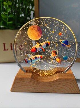 星空宇宙银河立体激光彩印内雕