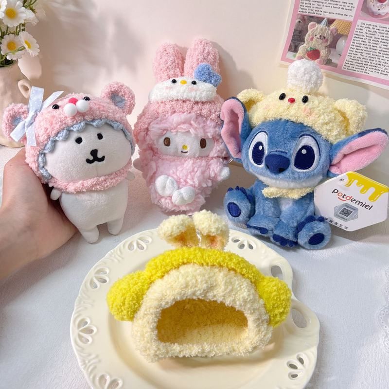 新品13cm自嘲熊娃衣头套10cm棉花