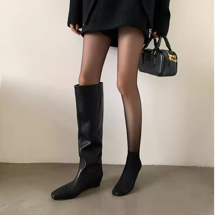 小众Amázing方头一脚蹬女鞋