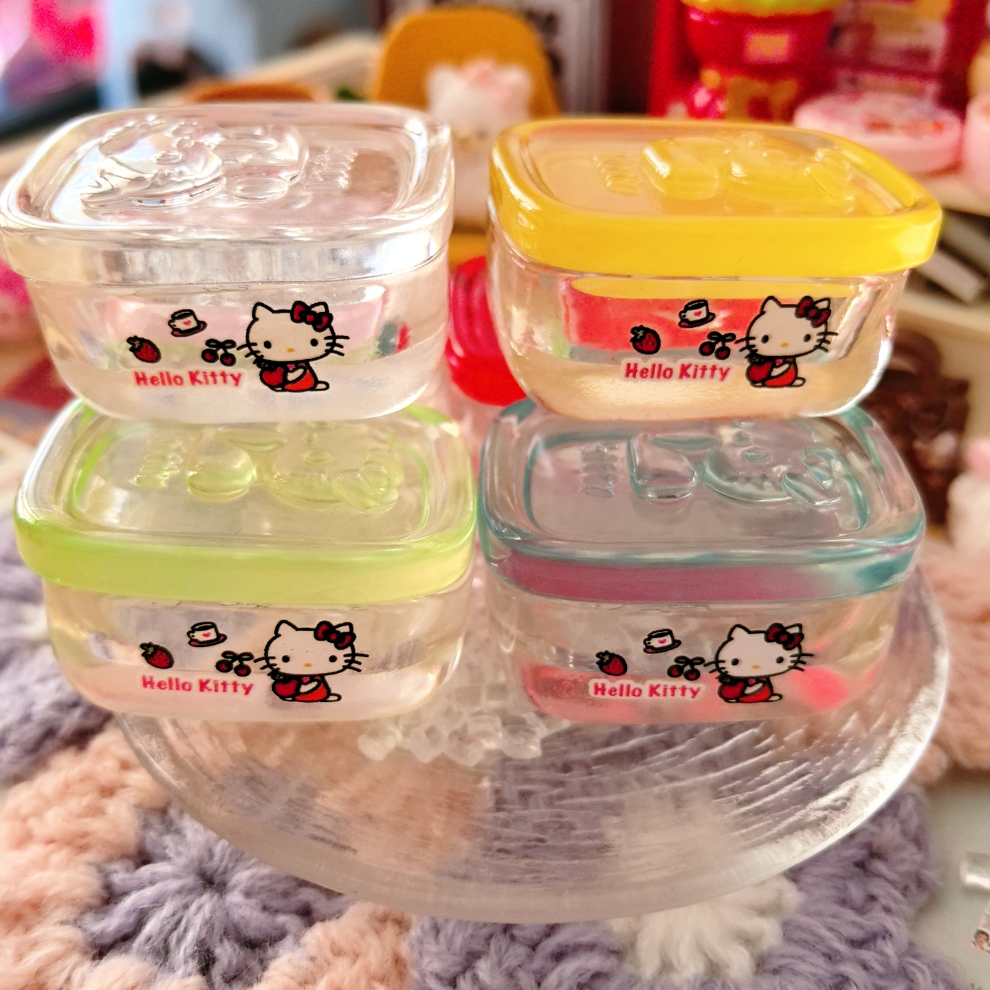 仿真微缩定制食玩KT透明便当盒diy树脂配件娃娃屋过家家场景摆件