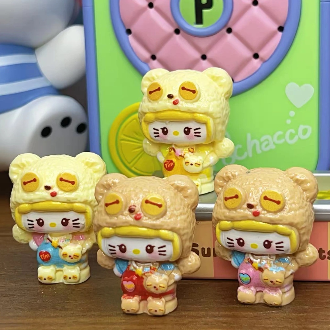 微缩定制食玩立体小熊kitty树脂配件摆台娃屋摆件diy手工饰品材料