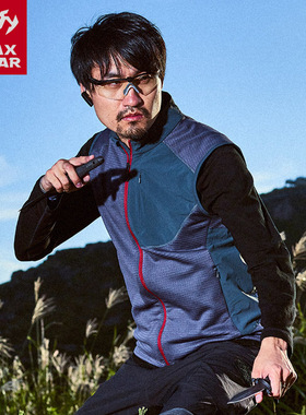 MAXGEAR青翼战术马甲 男春秋款户外无袖修身夹克背心时尚潮流外套