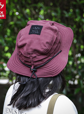 MAXGEAR鹖冠奔尼帽酒红色 户外运动垂钓露营旅游BC风软顶渔夫帽