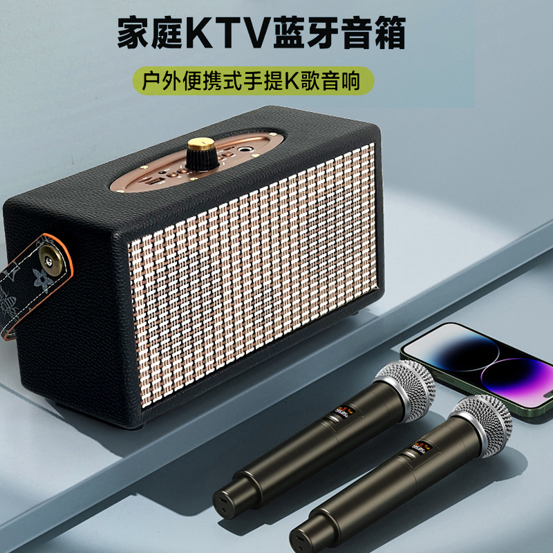 原装X4家用复古无线蓝牙音箱桌面收音手机插卡电脑U盘插卡重低音