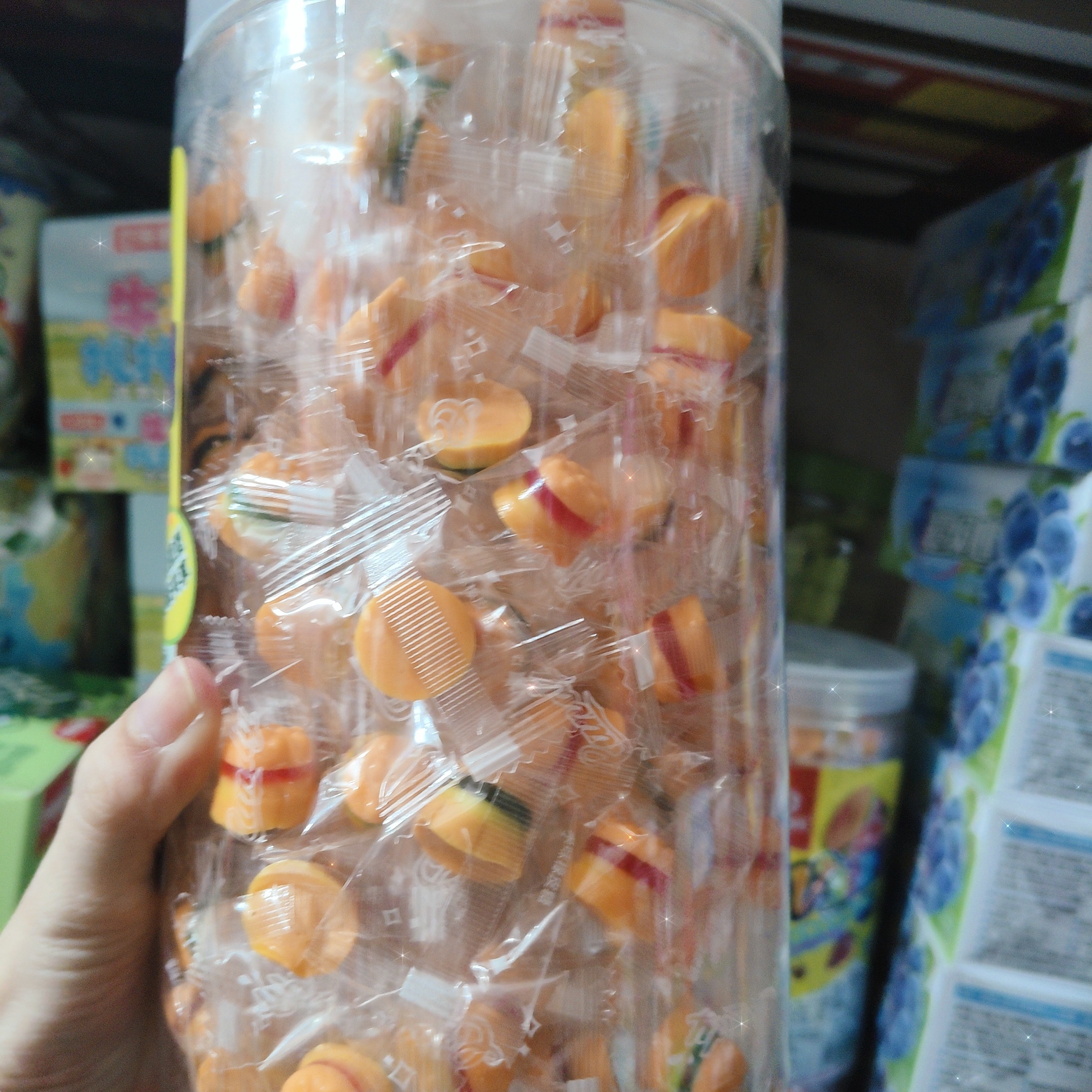贝思可维V汉堡软糖 混合果味橡皮糖果含果汁桶装儿童趣味休闲零食