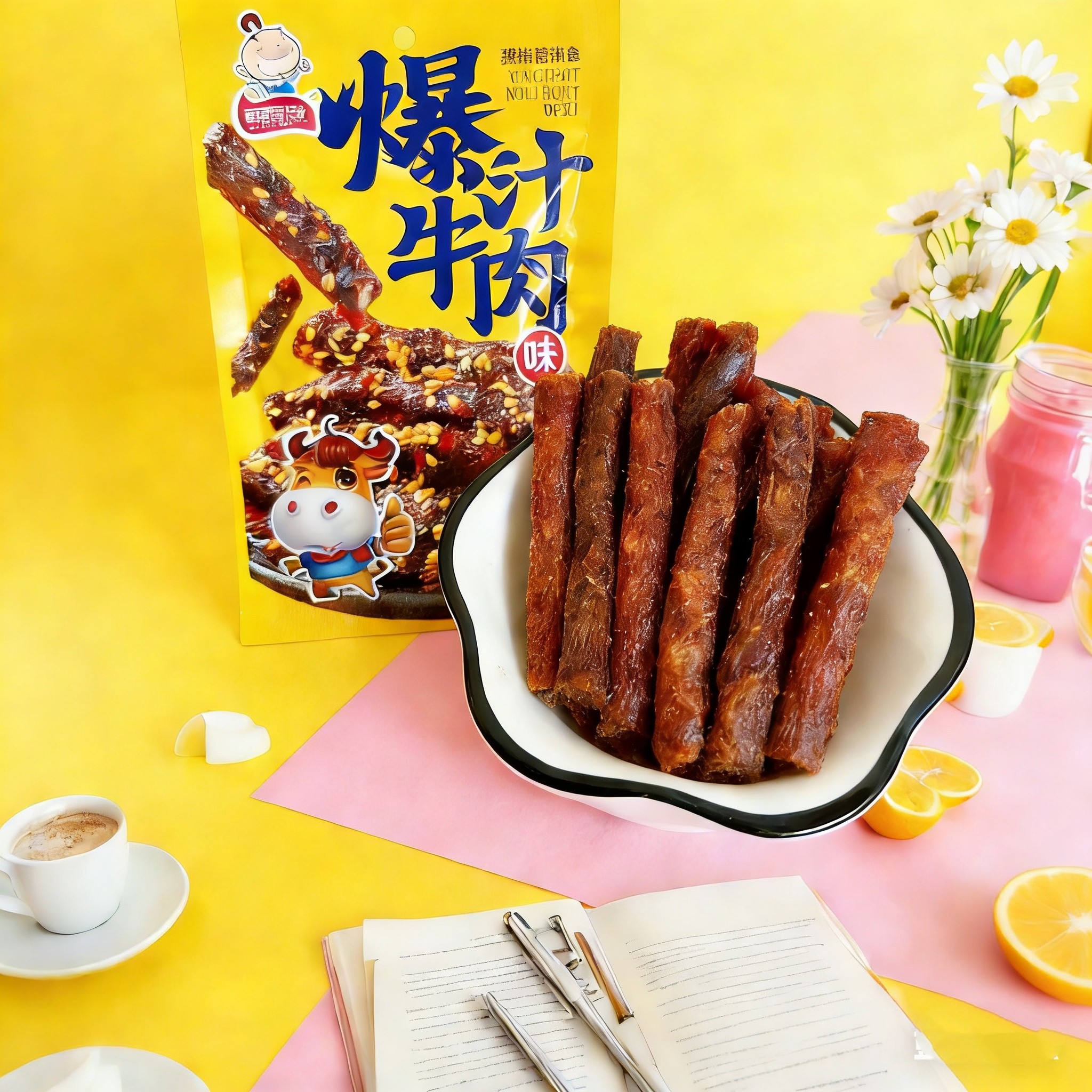 30包爆汁牛肉味彭氏口水哥解馋面筋制品