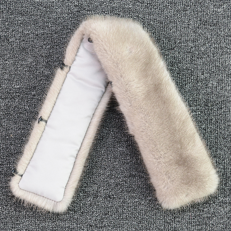 进口水貂立领真皮毛一体衣领单卖