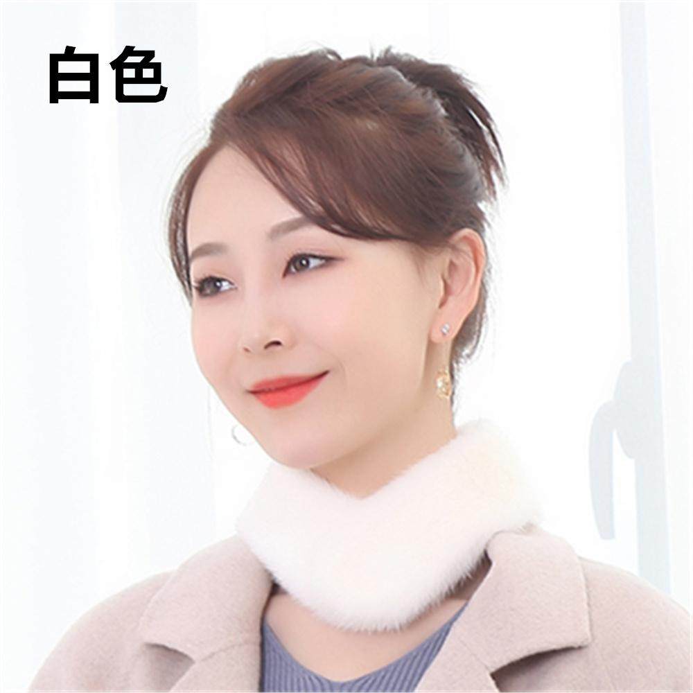 双面整貂水貂毛皮草磁扣围巾女士裘皮围脖真毛保暖百搭冬护颈毛领