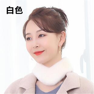 双面整貂水貂毛皮草磁扣围巾女士裘皮围脖真毛保暖百搭冬护颈毛领