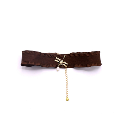 choker珍珠棕色复古项圈脖子饰品