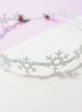 雪花白色圣诞CHOKER项链