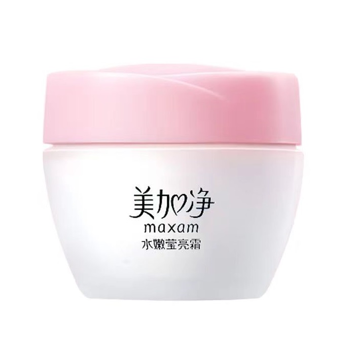 美加净白睡莲水嫩莹亮霜80g 女面霜补水保湿滋润国货护肤上海家化