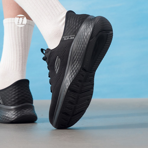 斯凯奇男子一脚蹬透气运动休闲鞋