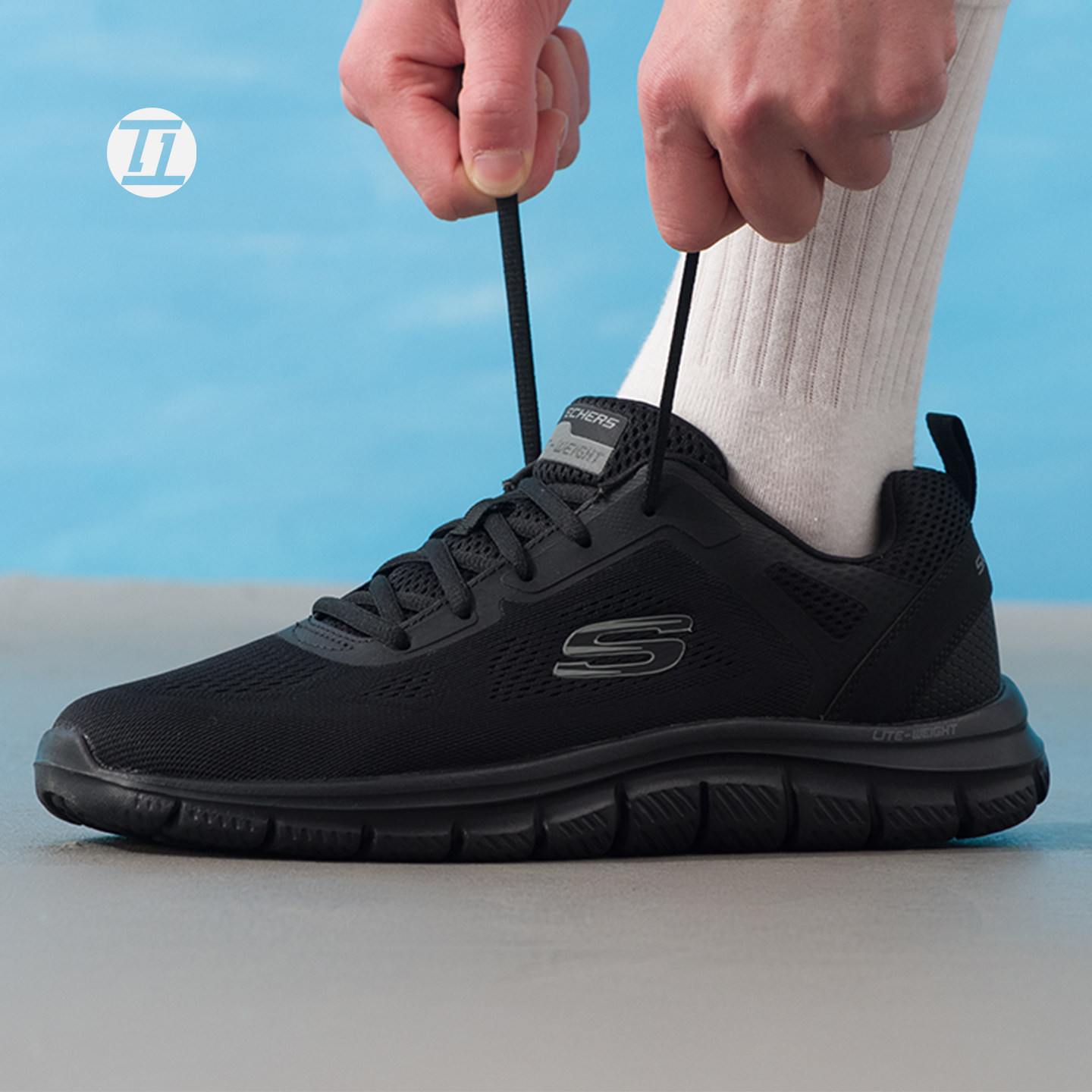 斯凯奇SKECHERS TRACK男子低帮2026新款轻质绑带休闲运动鞋232698 - 实物图