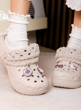 Crocs卡骆驰洞洞经典秋冬女鞋