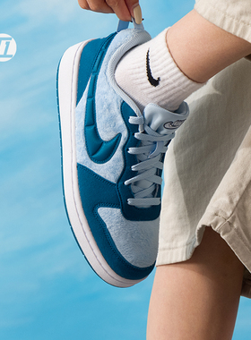 耐克/NIKE COURT BOROUGH LOW 白蓝玩偶板鞋休闲鞋 IM7167-441