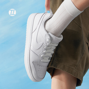 LOW 纯白低帮板鞋 耐克NIKE BQ5448 BOROUGH 休闲鞋 100 COURT