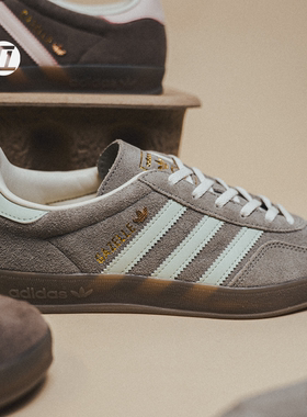 三叶草ADIDAS GAZELLE INDOOR 亚麻绿经典运动板鞋德训鞋 JR2430