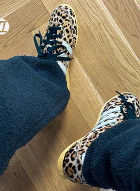 三叶草ADIDAS GAZELLE男女情侣经典豹纹薄底德训鞋休闲板鞋KI4207