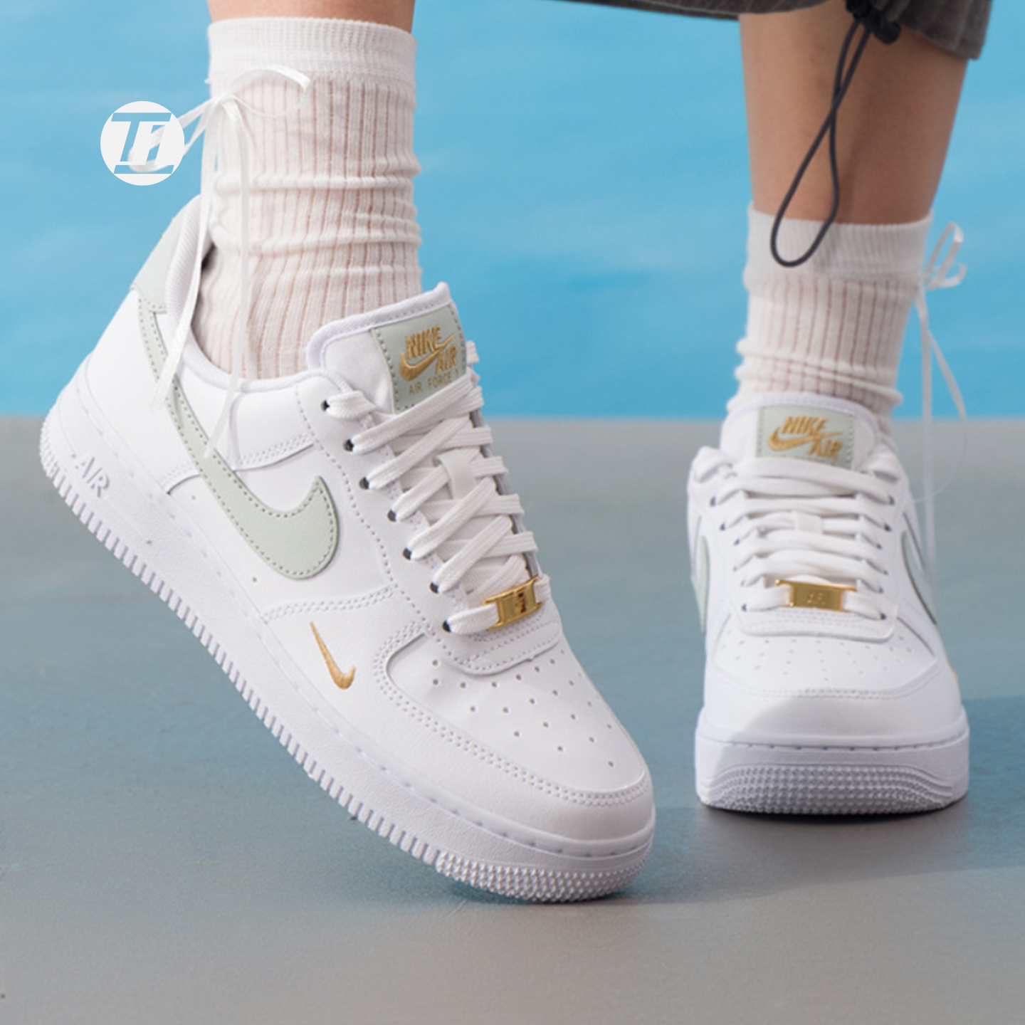 耐克/Nike Air Force 1 Low AF1白银 米粉色休闲鞋板鞋CZ0270-106