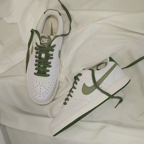 Nike/Nike Court Vision Locupd Бело-светло-зеленые кроссовки и обувь FJ5480-100