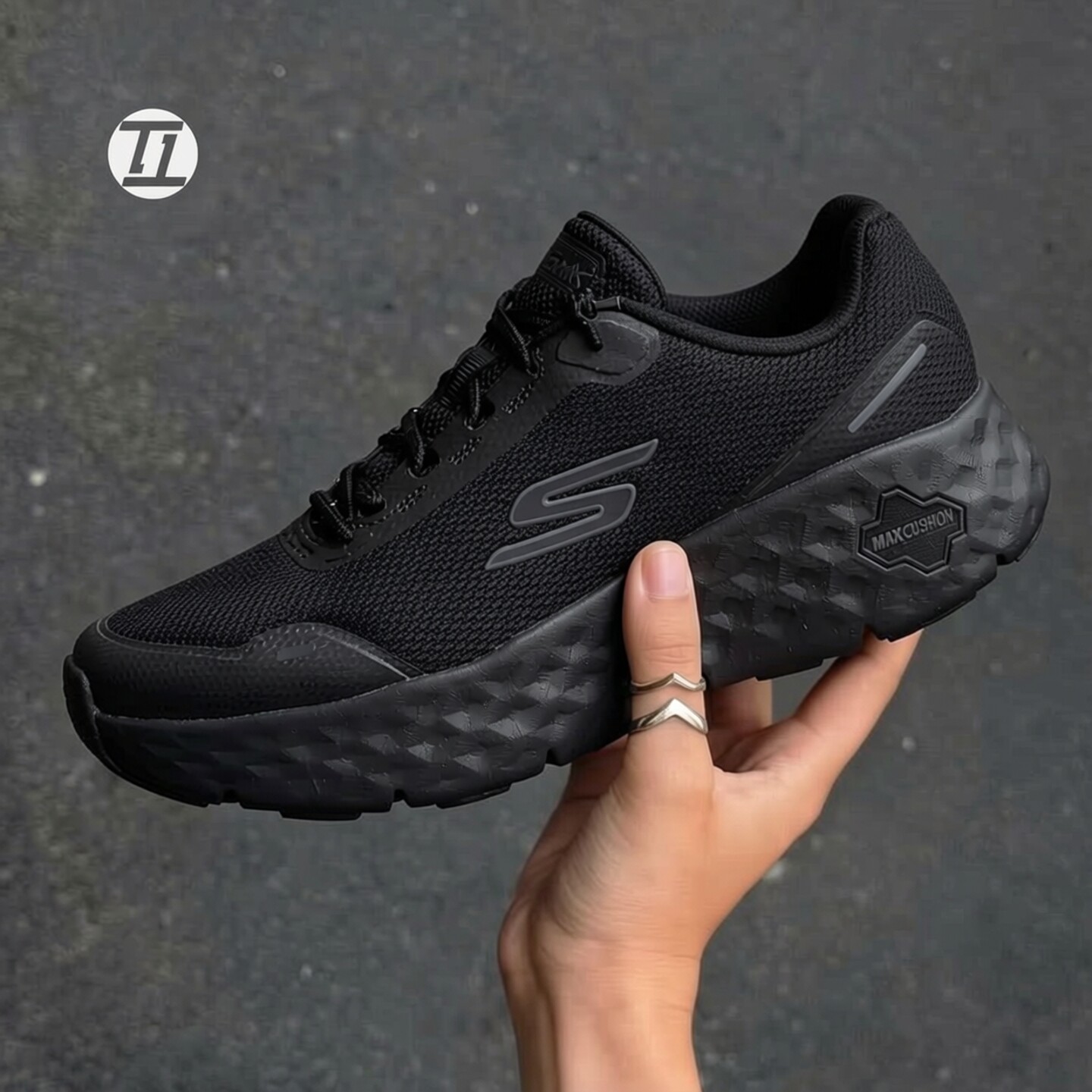 斯凯奇SKECHERS GO WALK男子训练日常透气休闲运动鞋 217113-BBK