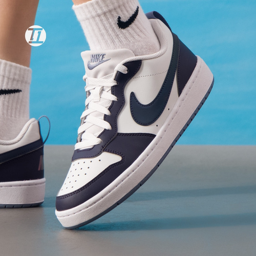 耐克/NIKE COURT BOROUGH LOW 灰蓝低帮休闲板鞋运动鞋IB0716-001