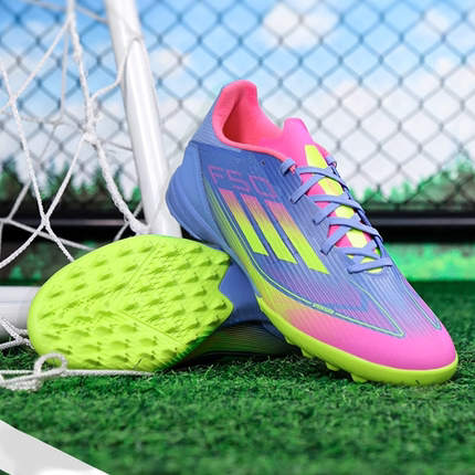 阿迪达斯/Adidas F50 League TF 蓝粉碎钉人造草地足球鞋 IE1230