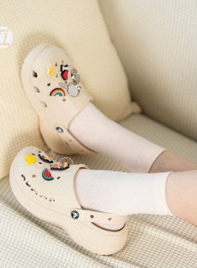CROCS女子增高包头洞洞鞋