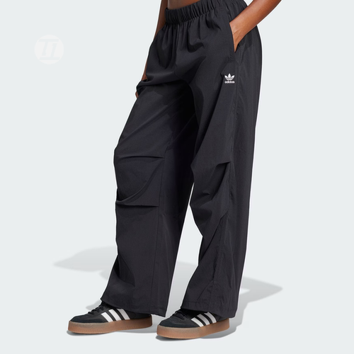 ADIDAS三叶草女工装伞兵裤阔腿梭织长裤经典宽松运动裤 JD0785