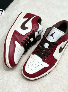 AIR JORDAN 1 LOW男子低帮AJ1复古白红休闲运动板鞋IX5004-121