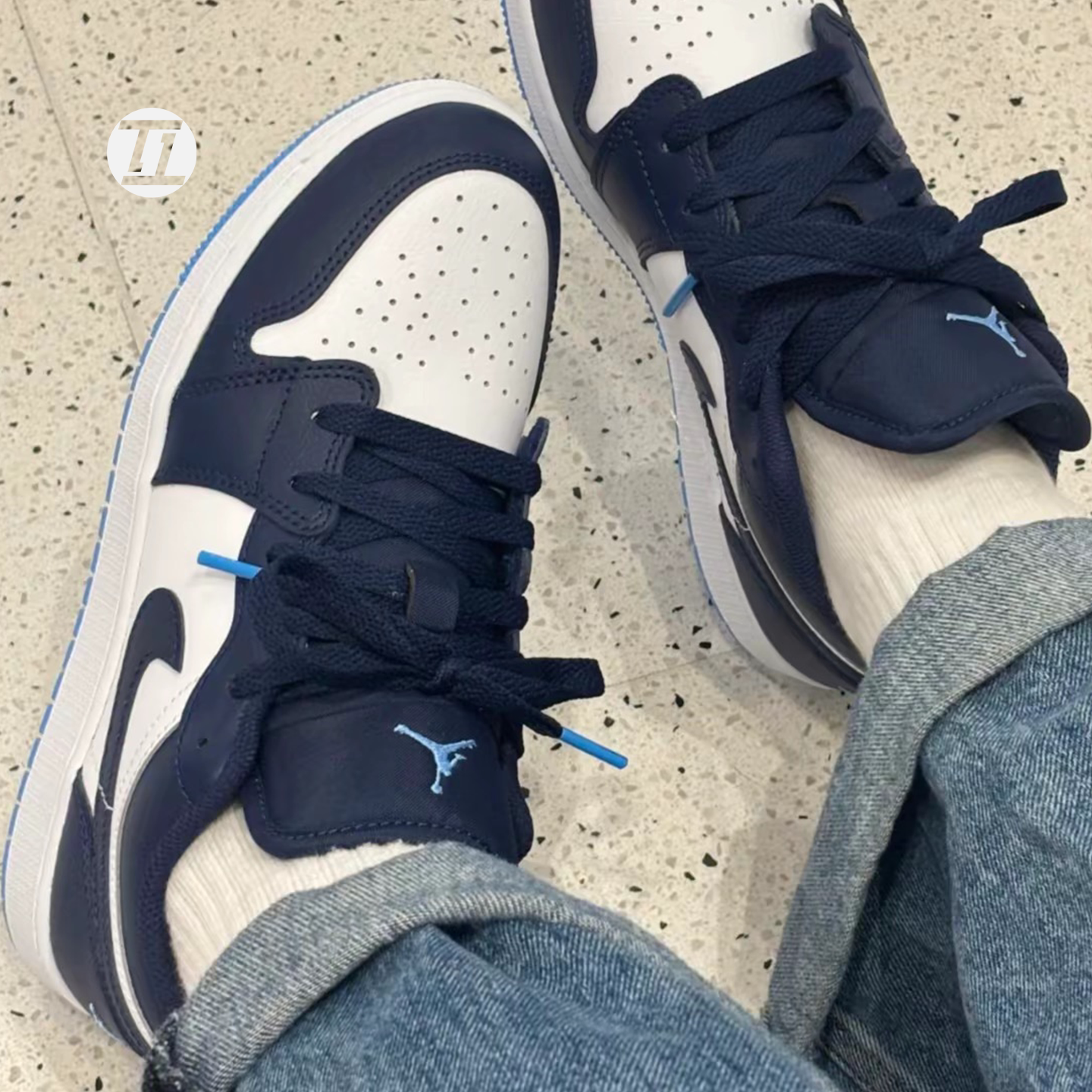 AIR JORDAN 1 LOW  AJ1 低帮海军蓝男女运动鞋篮球鞋 553560-404