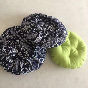 蓝色浅绿圆形坐垫薄团套垫加厚泡泡垫圆户外石凳垫子防滑底可定做