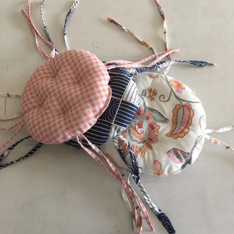 地板圆形飘窗阳台布艺绣花蒲团