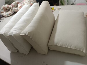 大靠背棉麻沙发靠垫立体珍珠棉