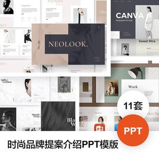 高级品牌提案公司项目宣传画册团队介绍产品发布时尚简约PPT模板