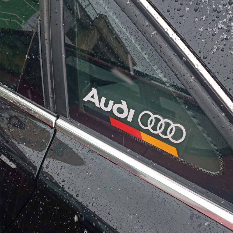 适用奥迪A3A4L A6LQ3Q5LQ7改装sline RS S车窗贴三角窗贴纸侧窗贴