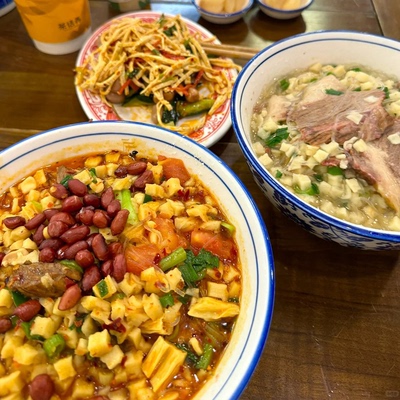 陕西特产羊肉泡馍地方特色西安泡馍牛肉小炒泡馍方便速食小吃小炒